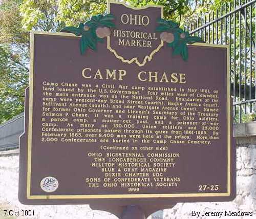 Camp Chase Historical Marker