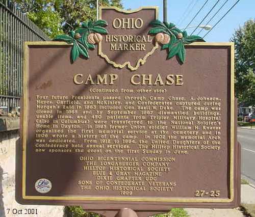 Camp Chase Historical Marker