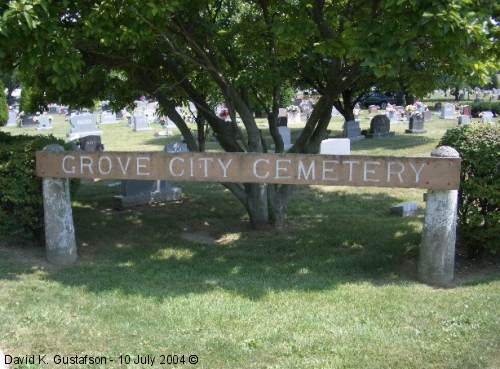 Grove City Cemetery, Jackson Township, Franklin County, OH