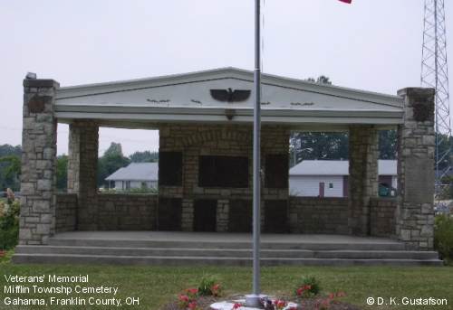 Veterans' Memorial, Mifflin Township Cemetery, Gahanna, Franklin County, OH