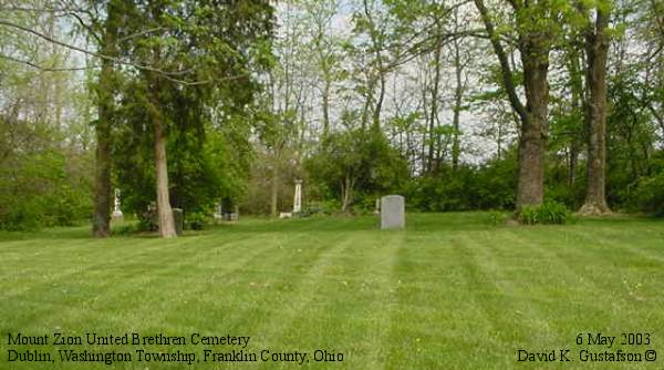 Mount Zion United Brethren Cemetery, Dublin, Washington Township, Franklin County, OH