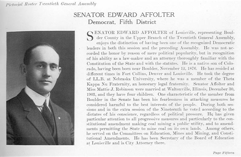 Senator Edward Affolter (1915)