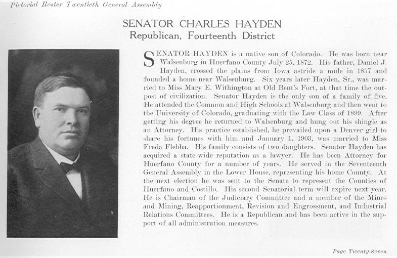 Senator Charles Hayden (1915)
