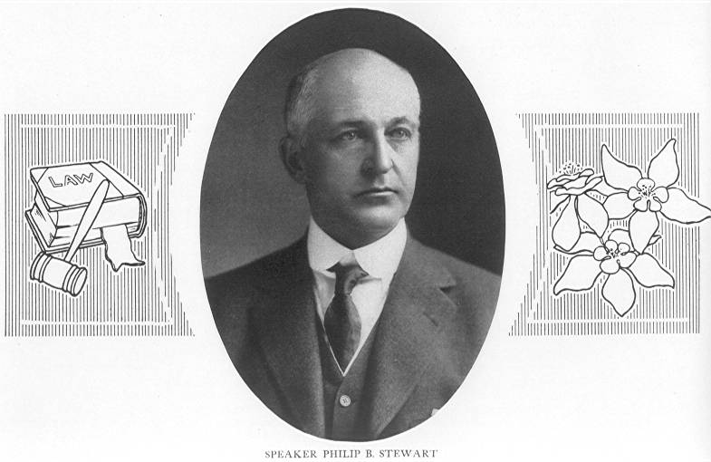 Honorable Philip B. Steward, Speaker of the House of Representatives of Colorado (1915)