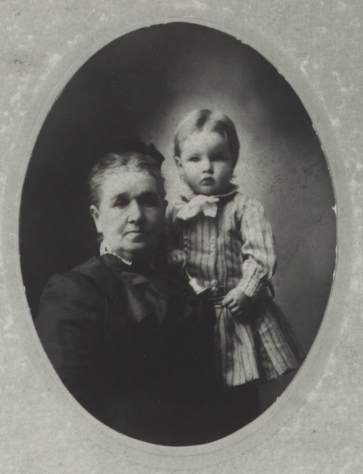 Chistine (Jansen) Hammer & grandson, Adolph Louis Gustafson