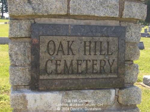 Oak Hill Cemetery, London, Madison County, OH