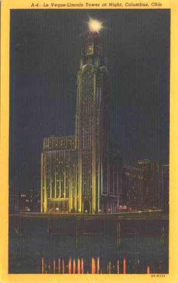 Le Veque-Lincoln Tower at Night, Columbus, Ohio