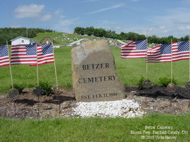 New Betzer Cemetery, Bloom Township, Fairfield County, OH