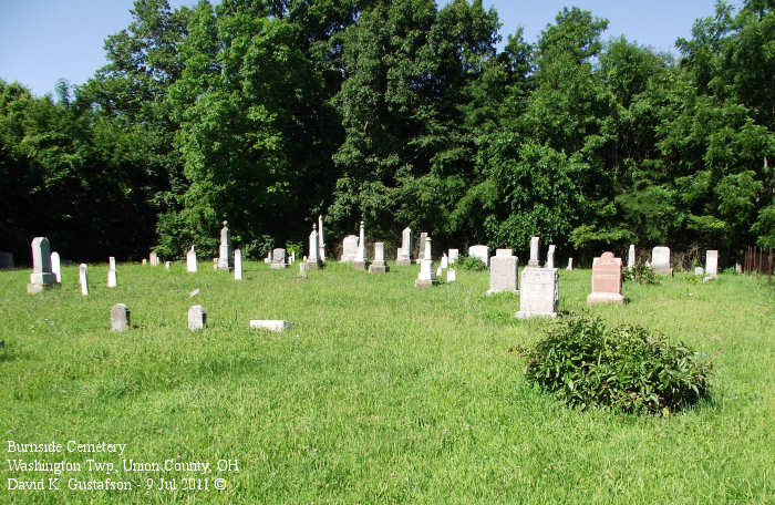 Burnside Cemetery, Washington Township, Union County, OH
