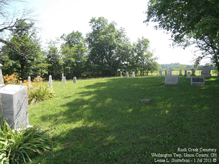 Rush Creek Cemetery, Washington Township, Union County, Ohio